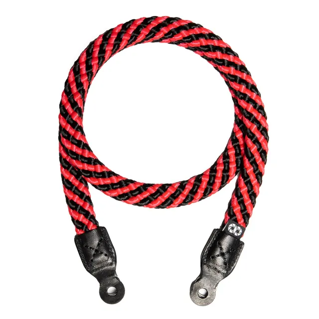 COOPH Braid Kameragurt Umhängegurt 100cm Schwarz/Rot flecht