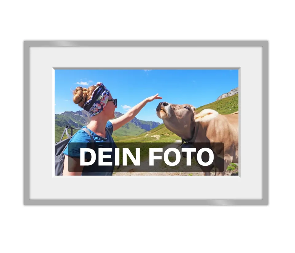 Pixum Bild im Rahmen Poster Silber 60x40 Querformat