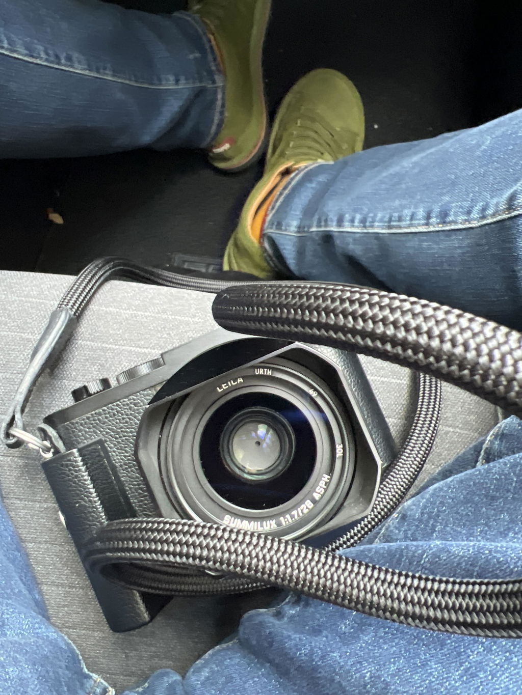 COOPH Leica Rope Strap Kameragurt Schwarz 100 cm Stahlring