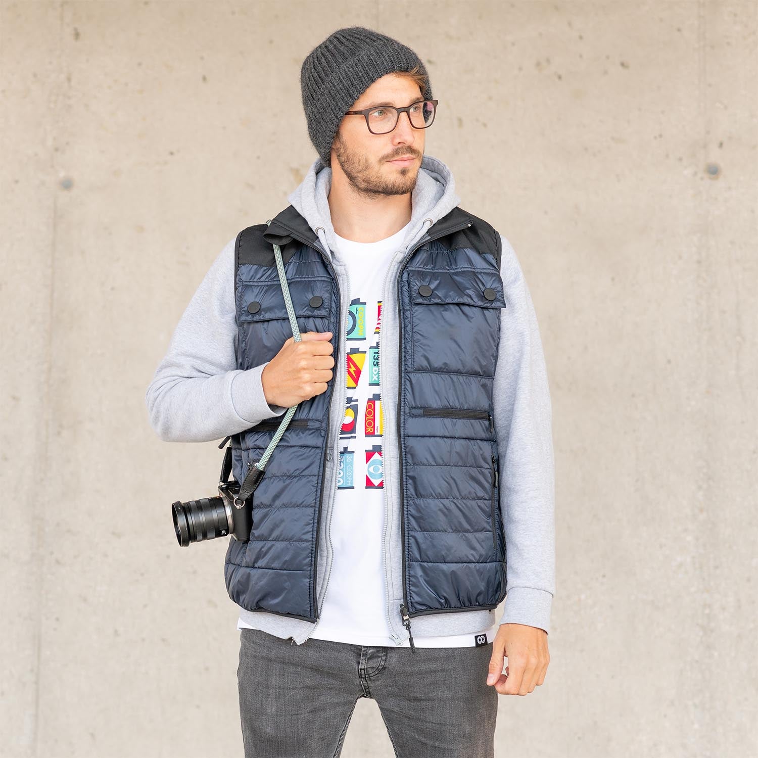 COOPH Heatable Photo Vest Fotoweste Navy Gr. M
