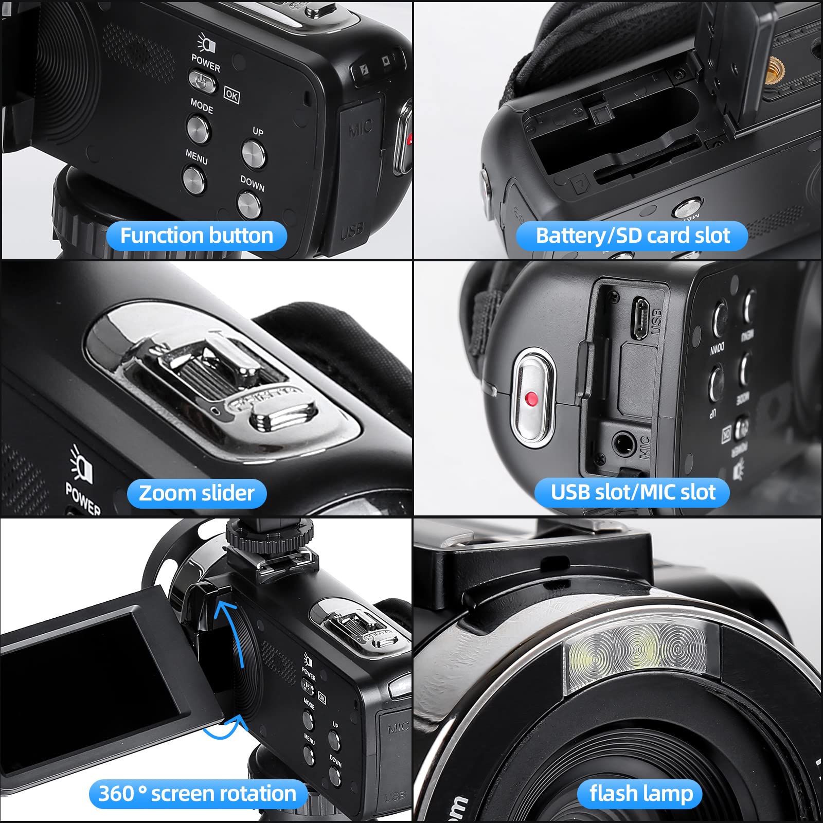 NBD Digital Camera 2406 Videokamera 2.7K 42MP 18X Zoom
