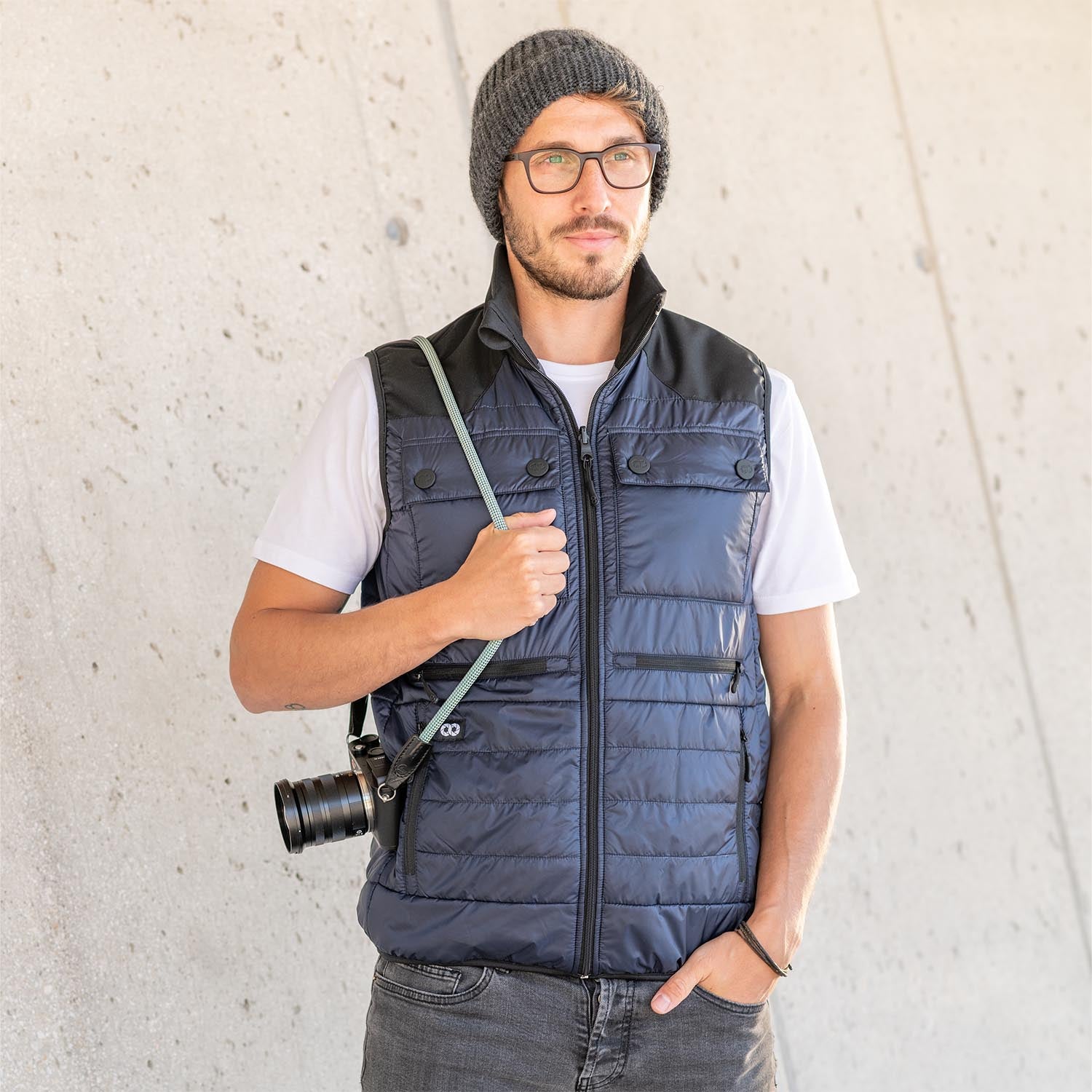 COOPH Heatable Photo Vest Fotoweste Navy Gr. M