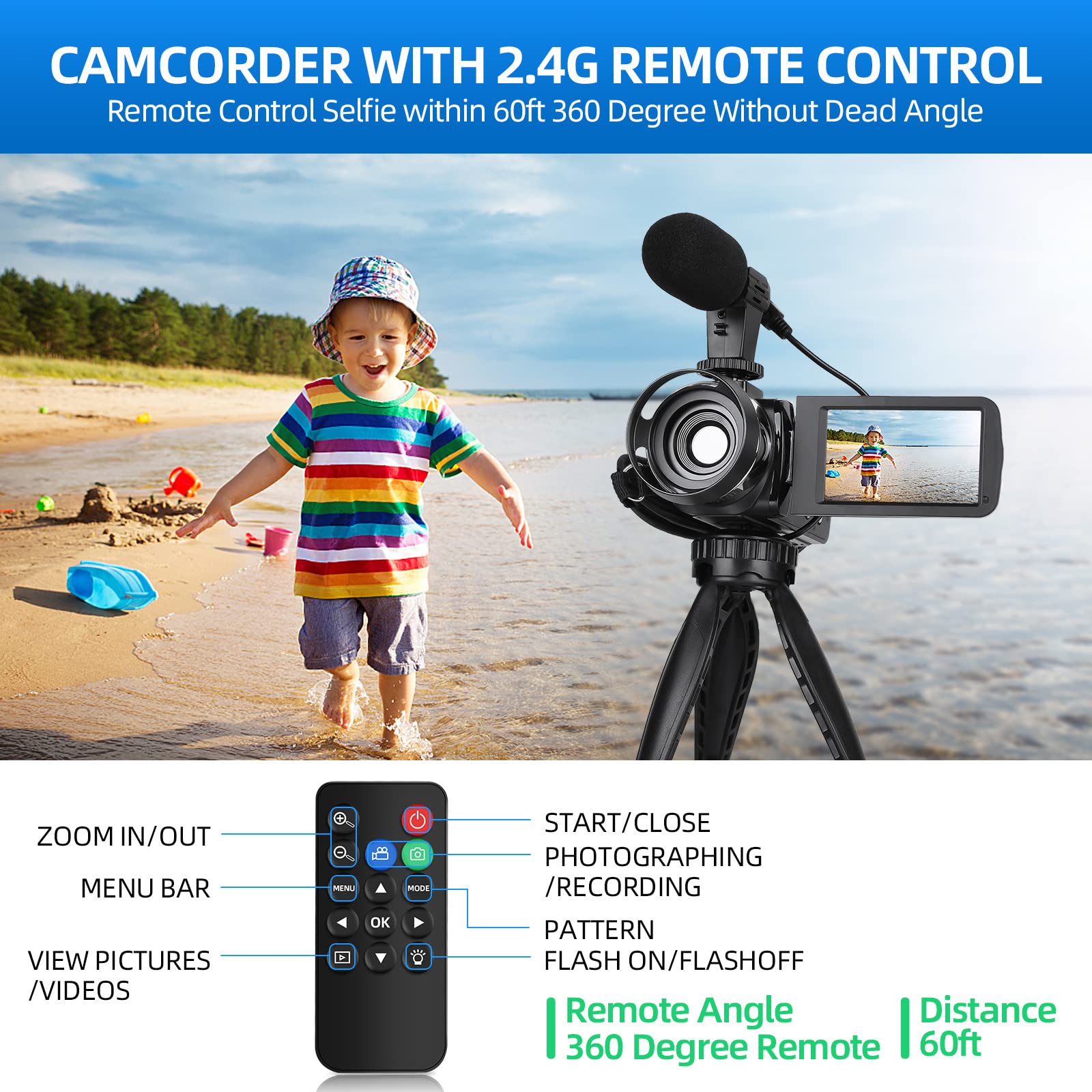 NBD Digital Camera 2406 Videokamera 2.7K 42MP 18X Zoom