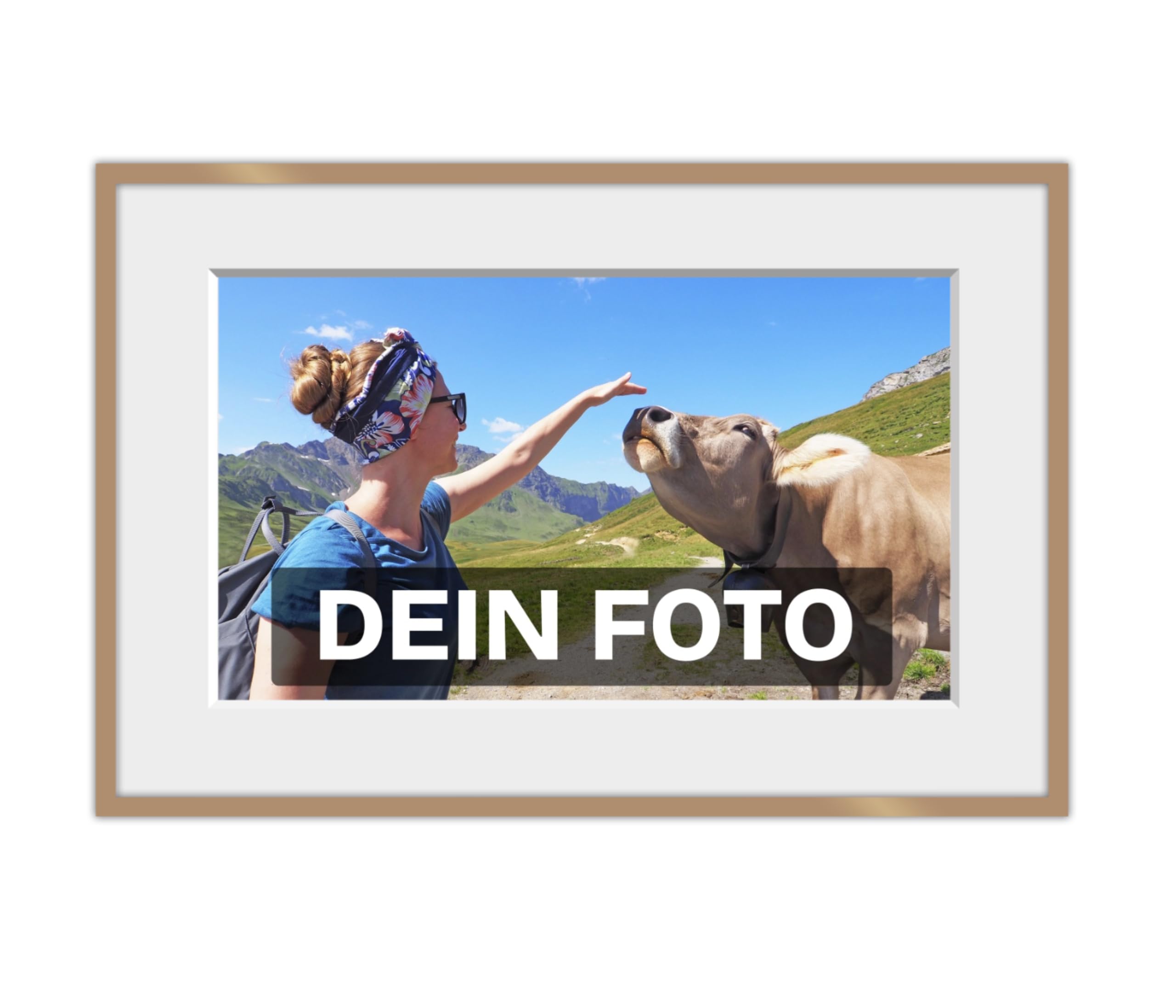 Pixum Bild im Rahmen Poster Silber 60x40 Querformat