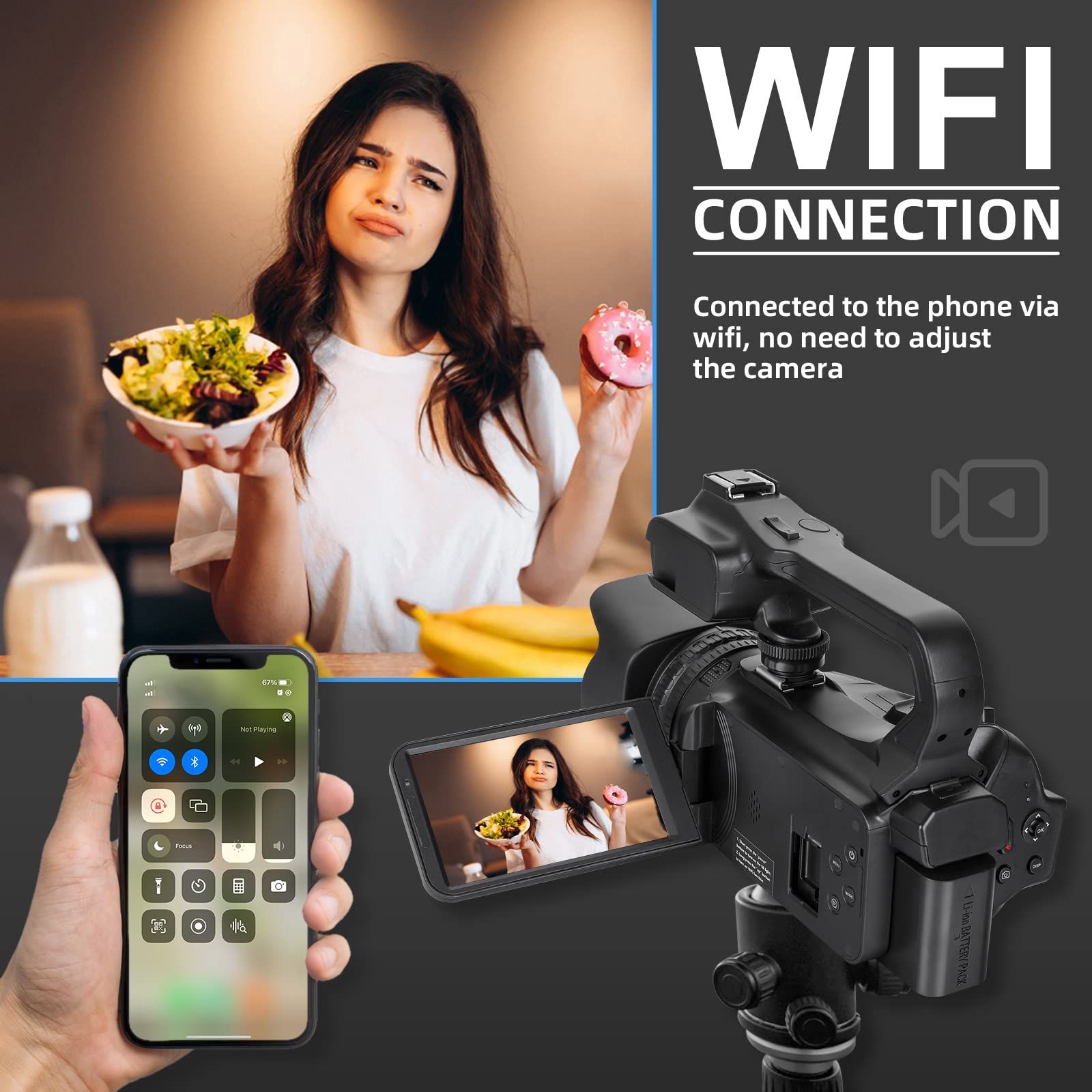NBD Digital Camera Camcorder 4K 64MP 32GB Touchscreen