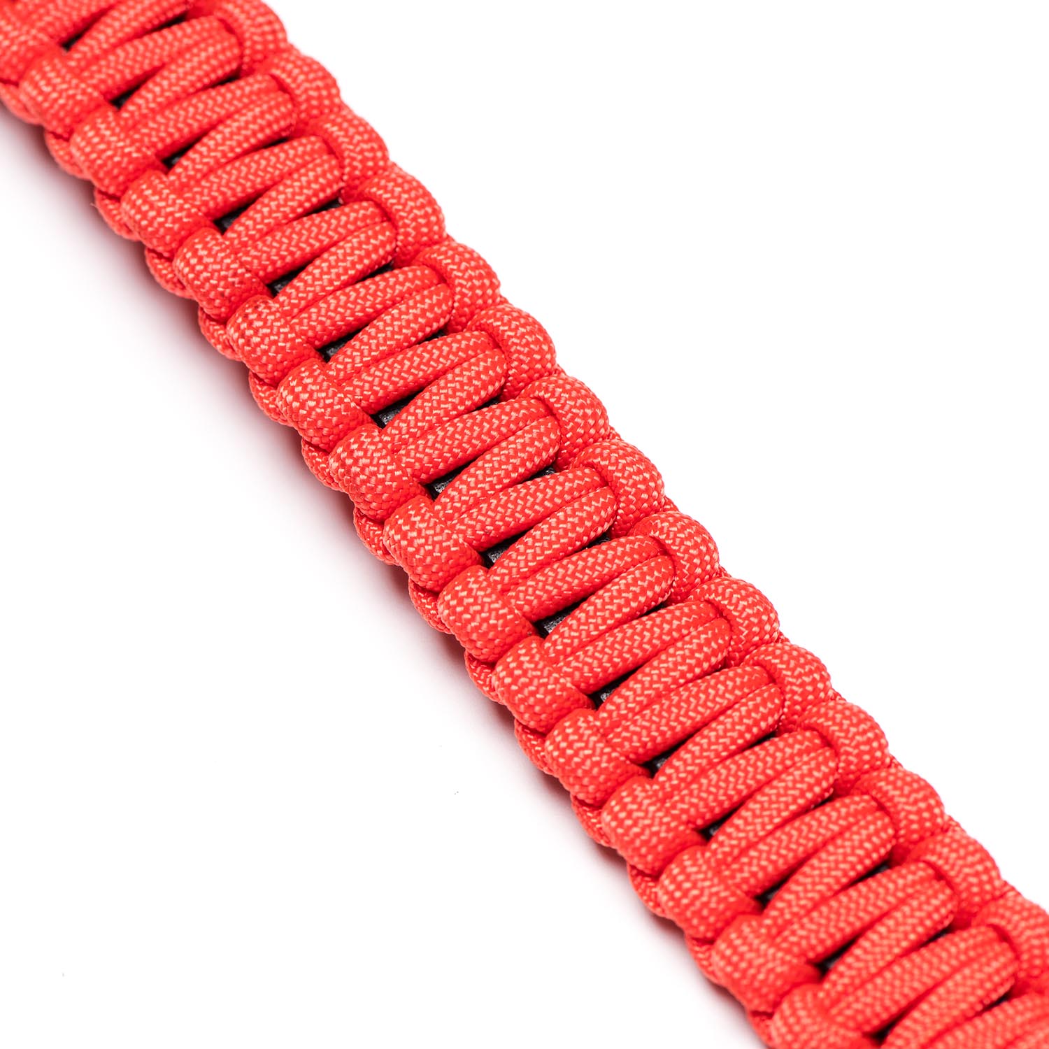COOPH Leica Paracord Handschlaufe Seil Schwarz/Rot Stahlring