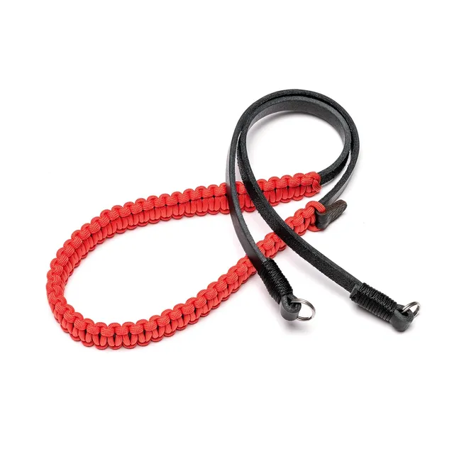 COOPH Leica Paracord Strap Kameragurt Black Red 126cm
