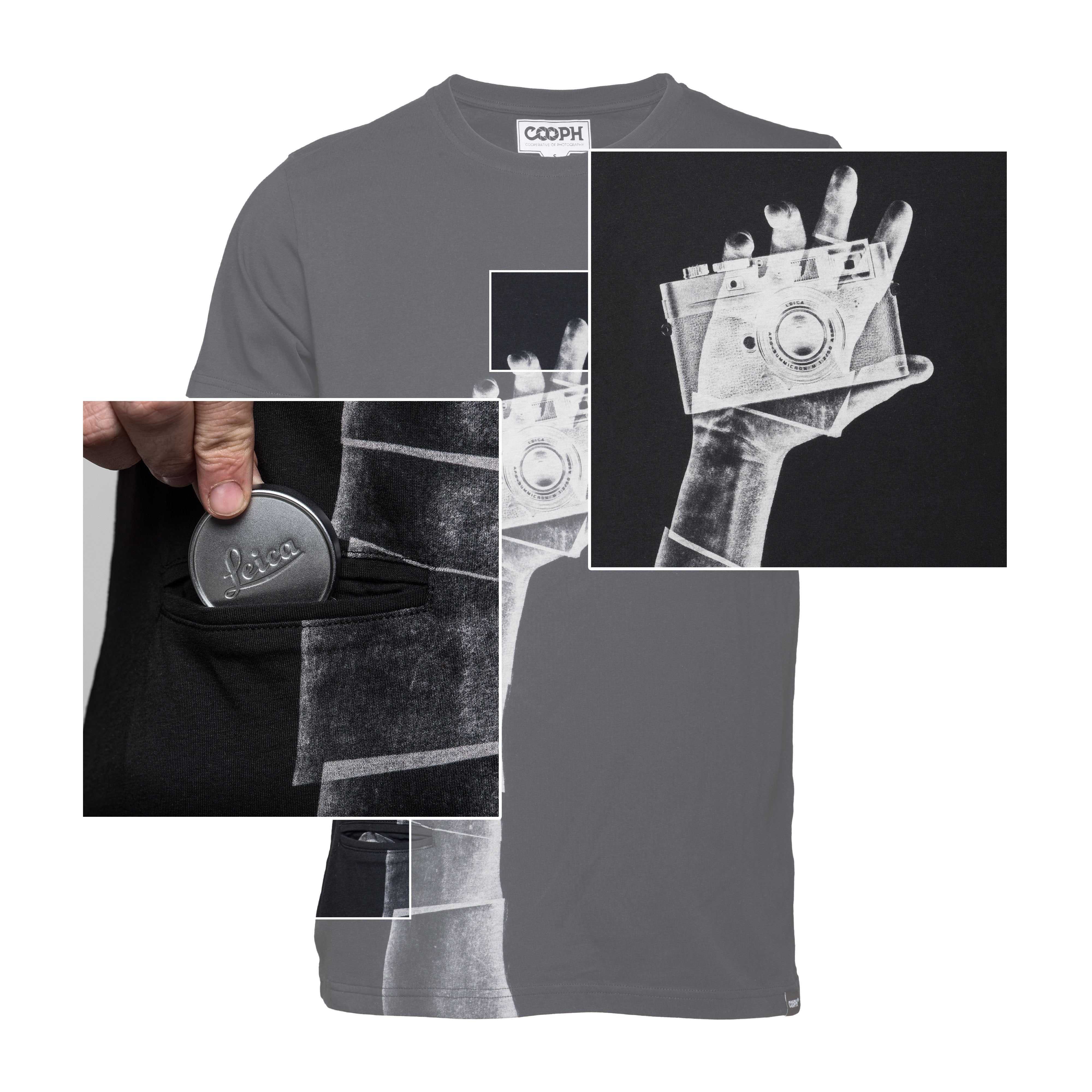 COOPH Snapographer Lens Pocket T-Shirt schwarz Gr. M