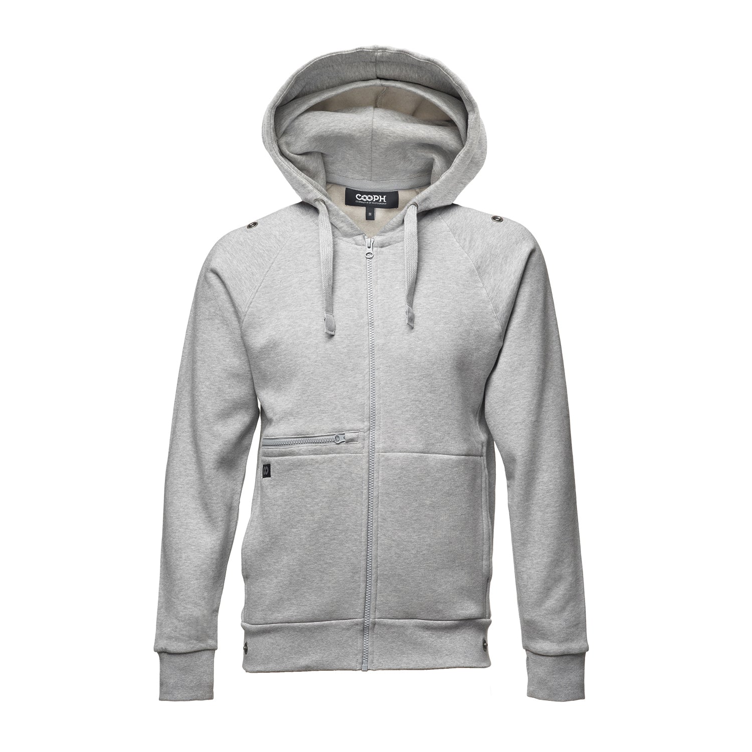 COOPH Original Raglan Hoodie Herren grau Größe M Baumwolle