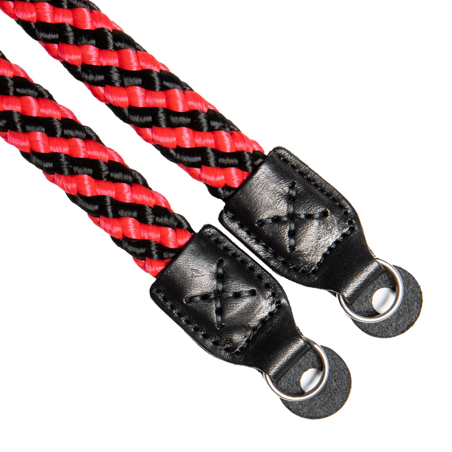 COOPH Braid Kameragurt Umhängegurt 100cm Schwarz/Rot flecht
