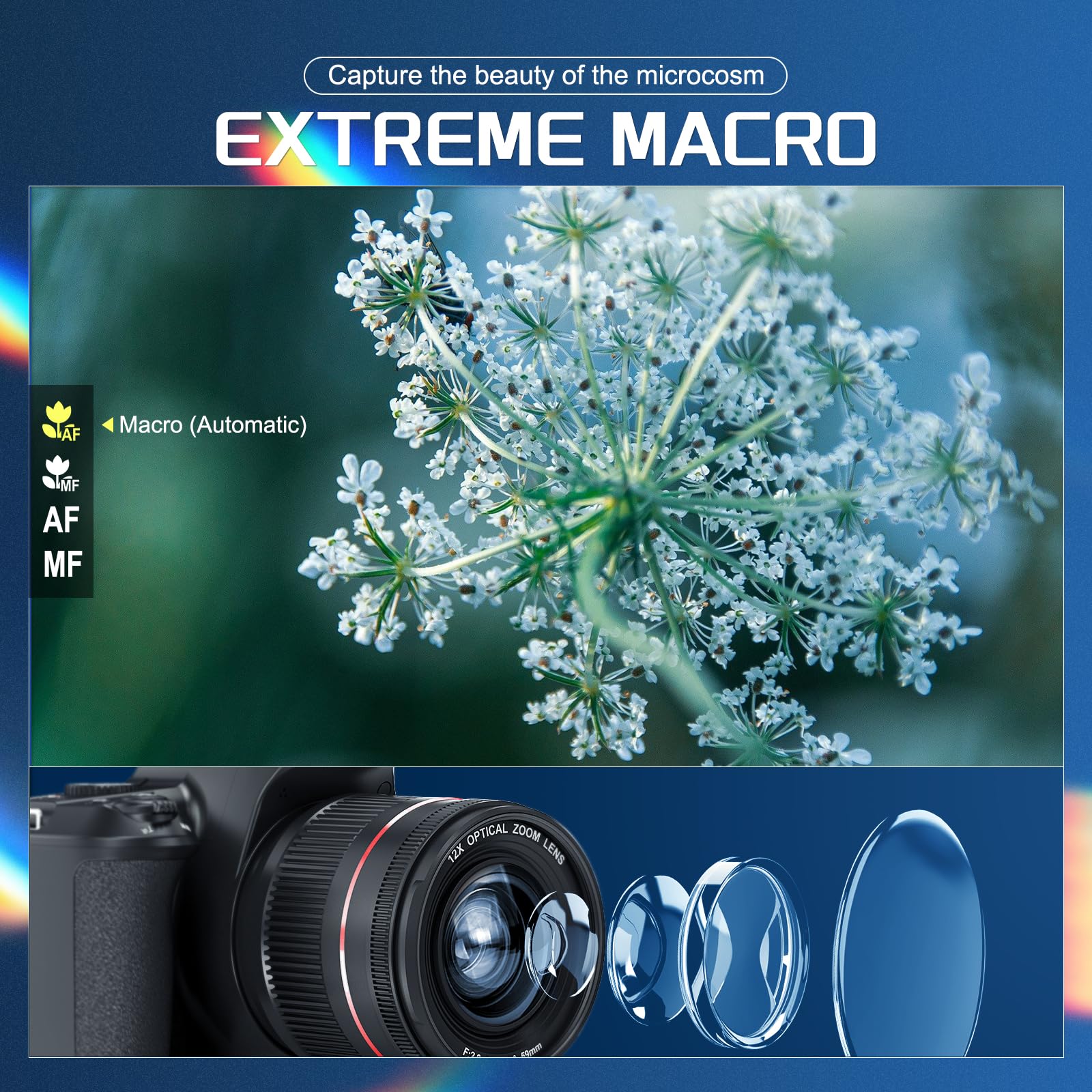 NBD Digital Camera DSLR Digitalkamera 4K 64MP 64GB WLAN