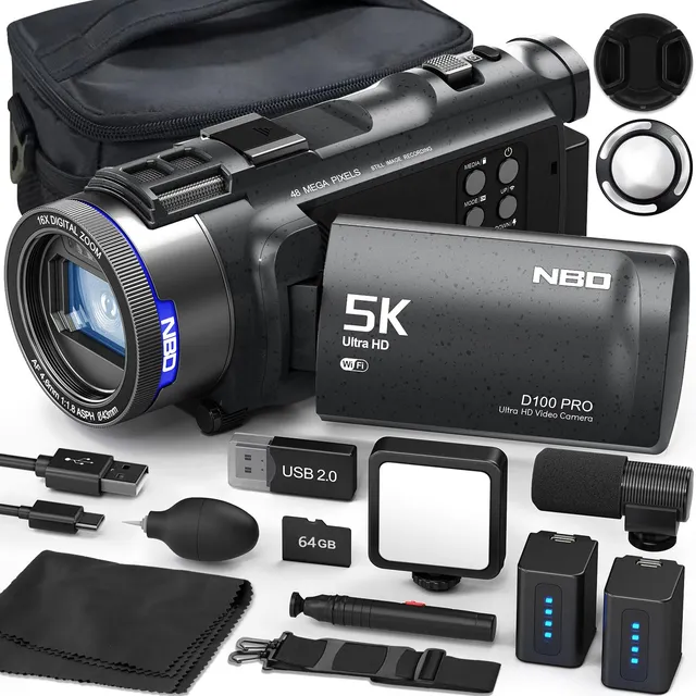 NBD Digital Camera 5K Videokamera 48MP Autofokus Schwarz Mikro