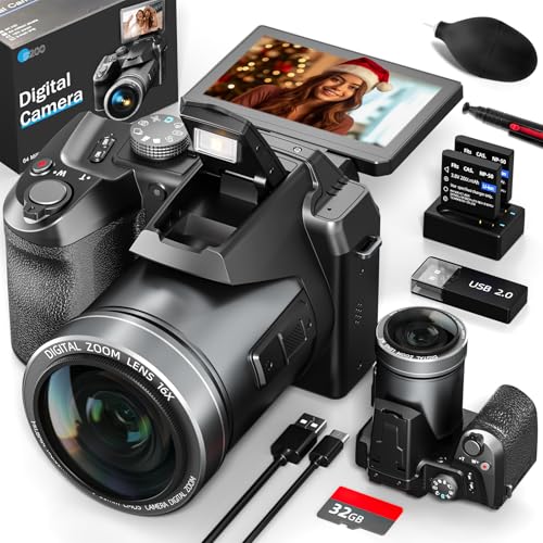 NBD Digital Camera NBD-S205 4K Vlogging Kamera 64MP WLAN 32GB Set