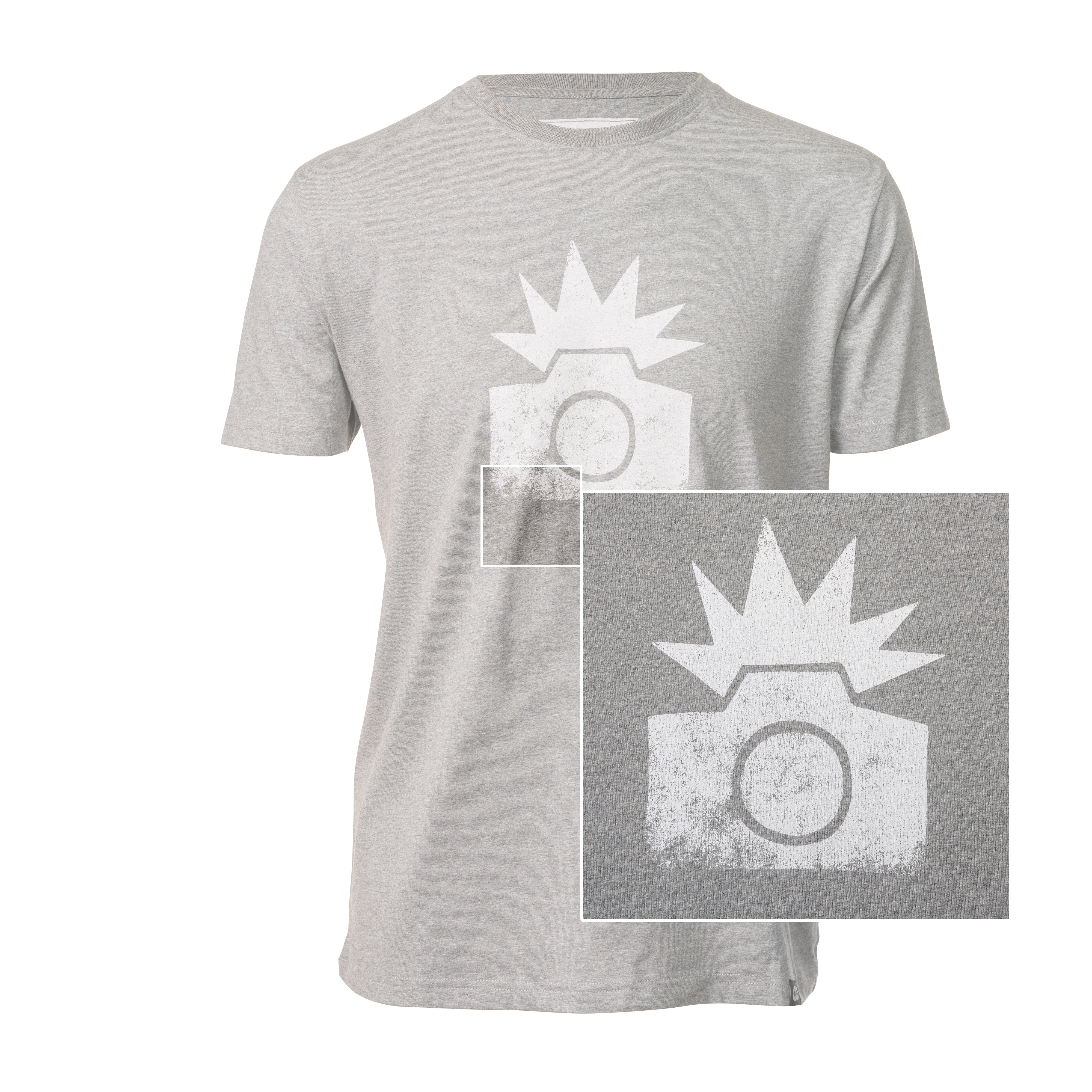 COOPH FLASH T-Shirt Fotografen Heather Gray klassischer Schnitt