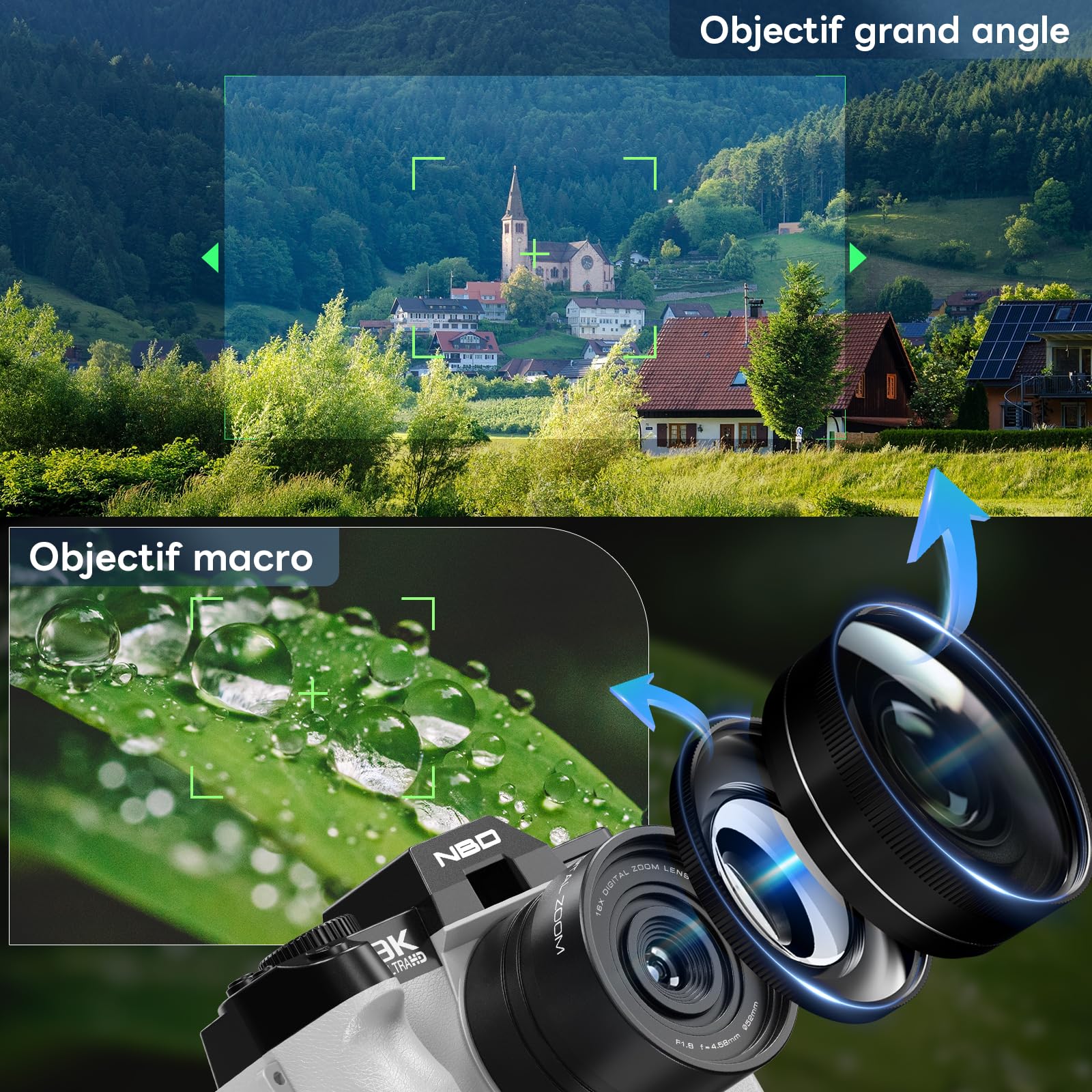 NBD Digital Camera 8K Digitalkamera 64MP Weiß