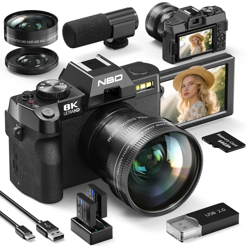 NBD Digital Camera 8K 64MP Digitalkamera Schwarz 16X Zoom