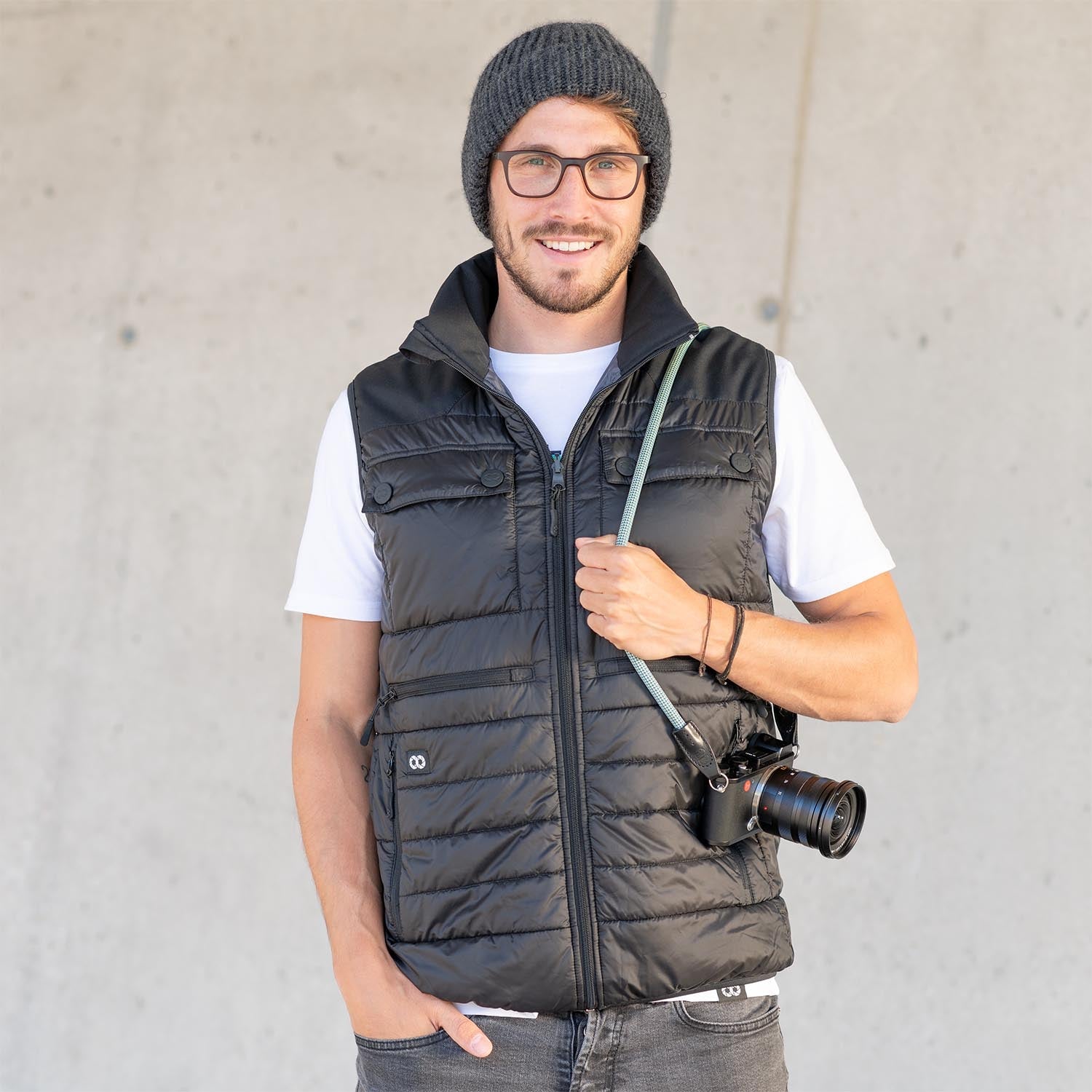 COOPH Therm-IC Fotoweste Herren Heizweste schwarz M