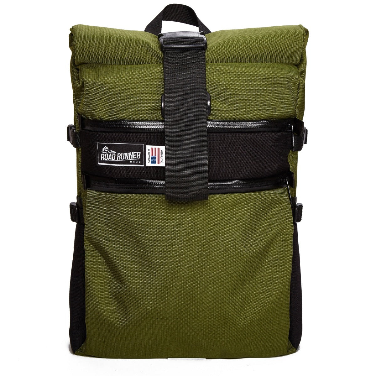 Road Runner Large Roll Top Rucksack 33L Schwarz Cordura