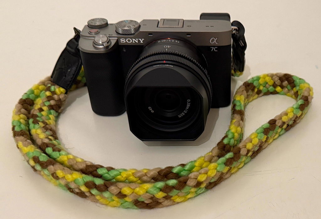 COOPH Braid Kameragurt Umhängegurt 100cm Schwarz/Rot flecht