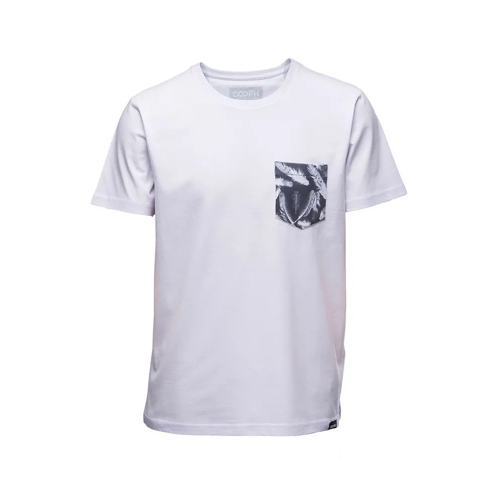 COOPH CYANOTYPE Pocket T-Shirt Herren Mikrofaser-Tasche