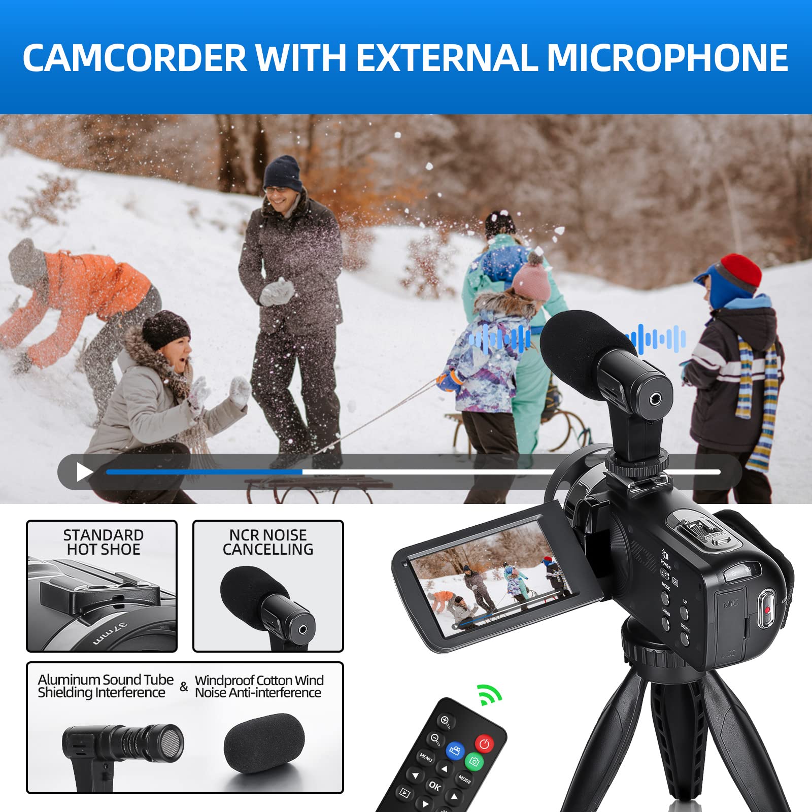 NBD Digital Camera 2406 Videokamera 2.7K 42MP 18X Zoom