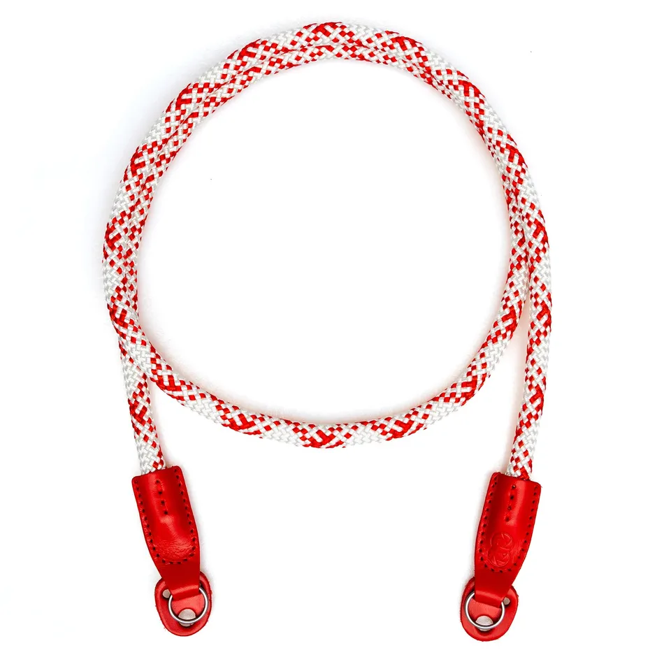 COOPH Koi Kameragurt Rot-Weiß 100 cm Leder