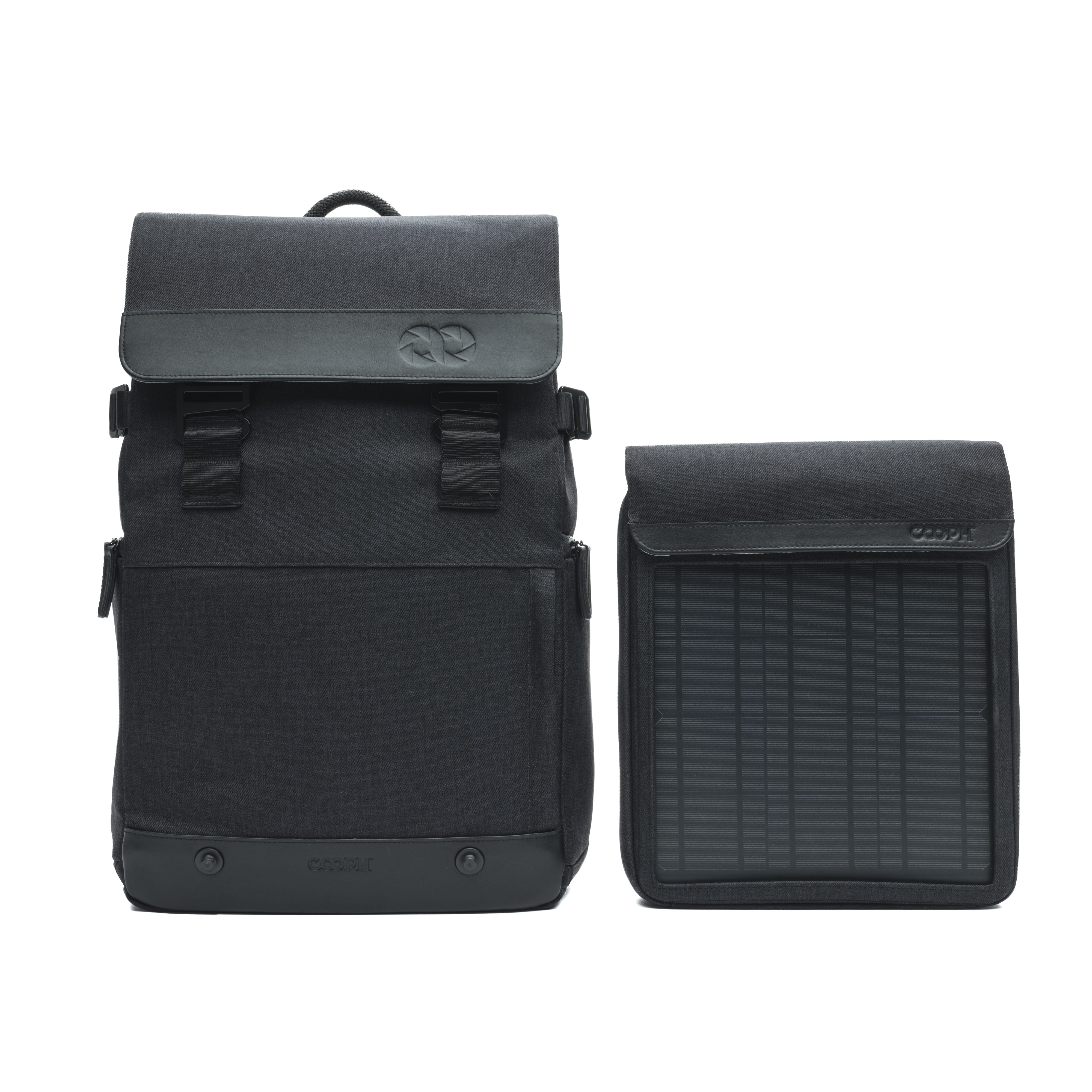 COOPH HelioFlex Solar Front Bag Tasche Charcoal Black USB-C