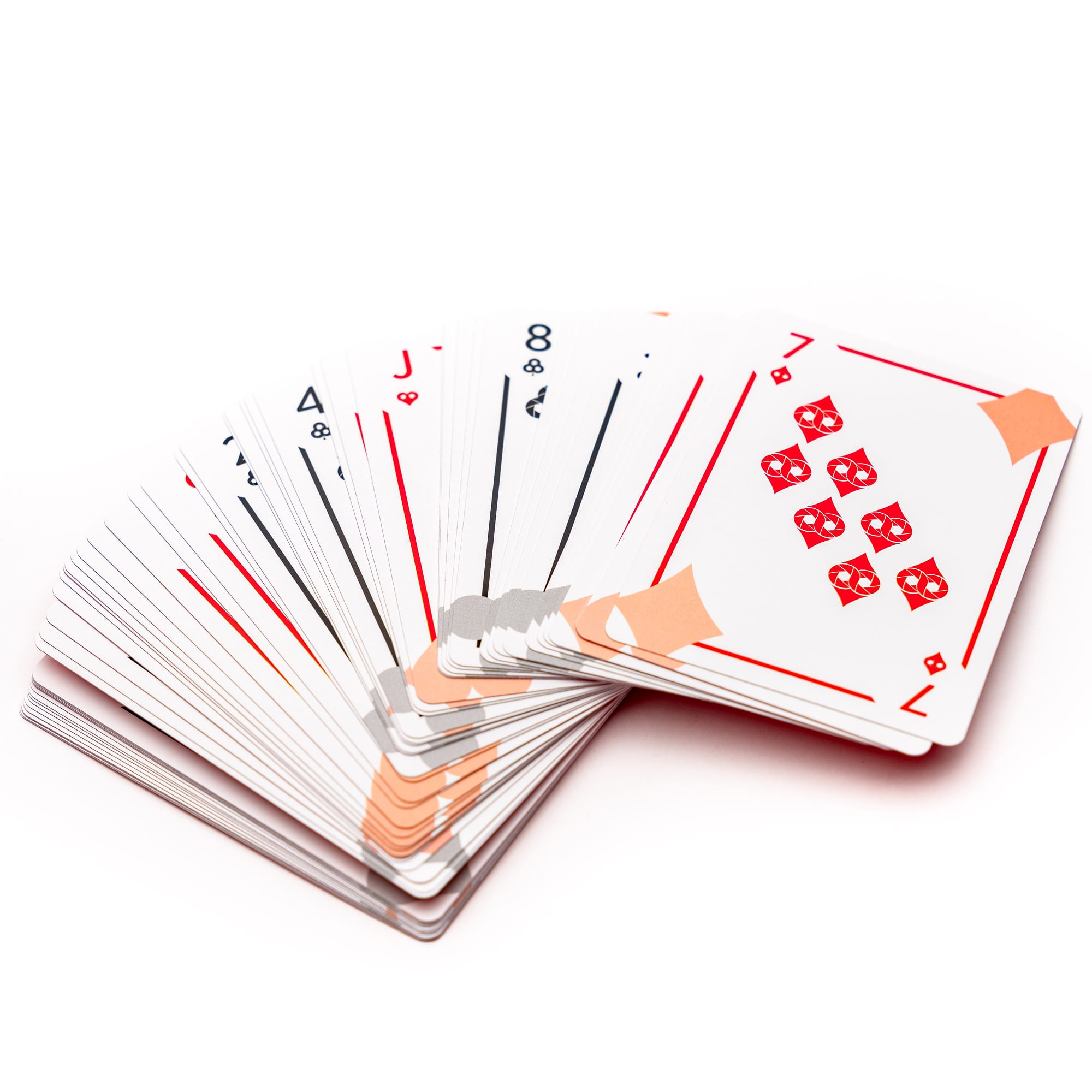 COOPH Art Prints Playing Cards Spielkarten Rot-Weiß