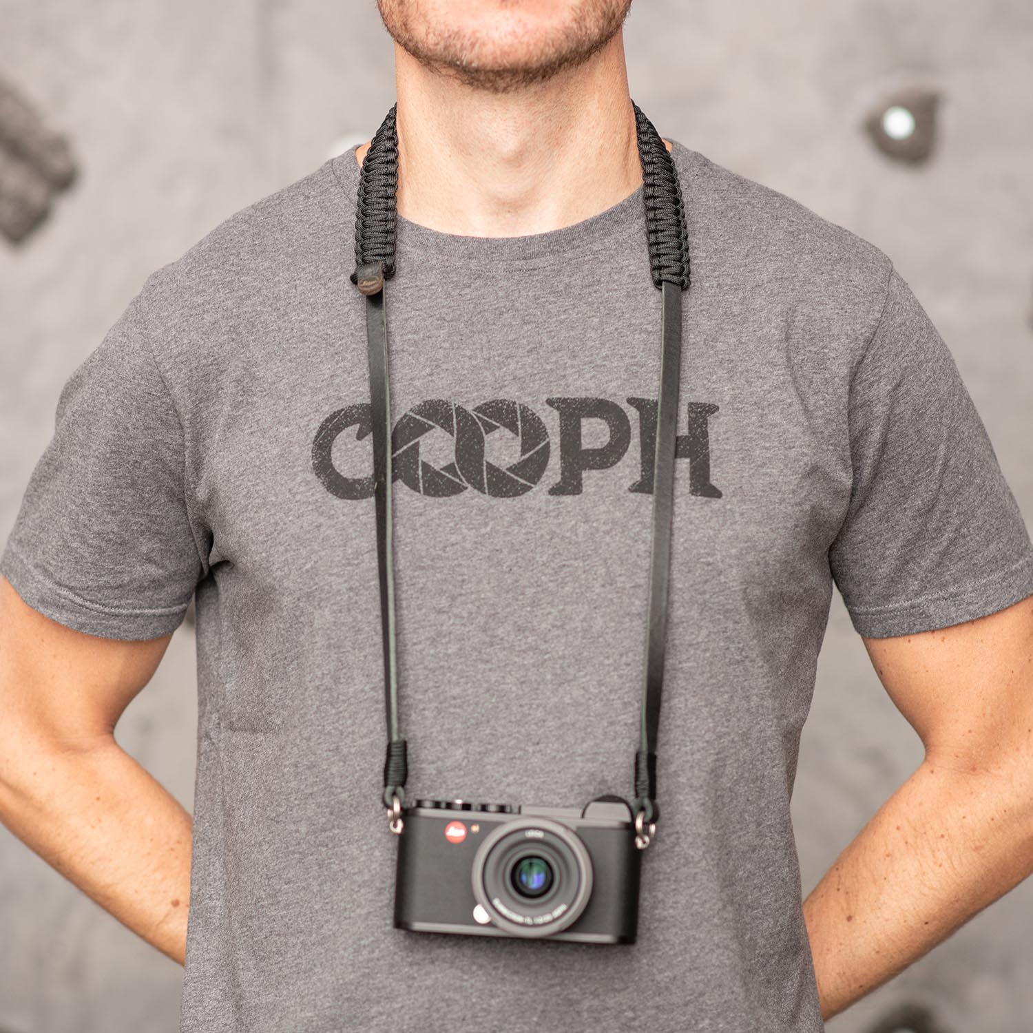 COOPH Leica Paracord Strap Kameragurt Black Red 126cm