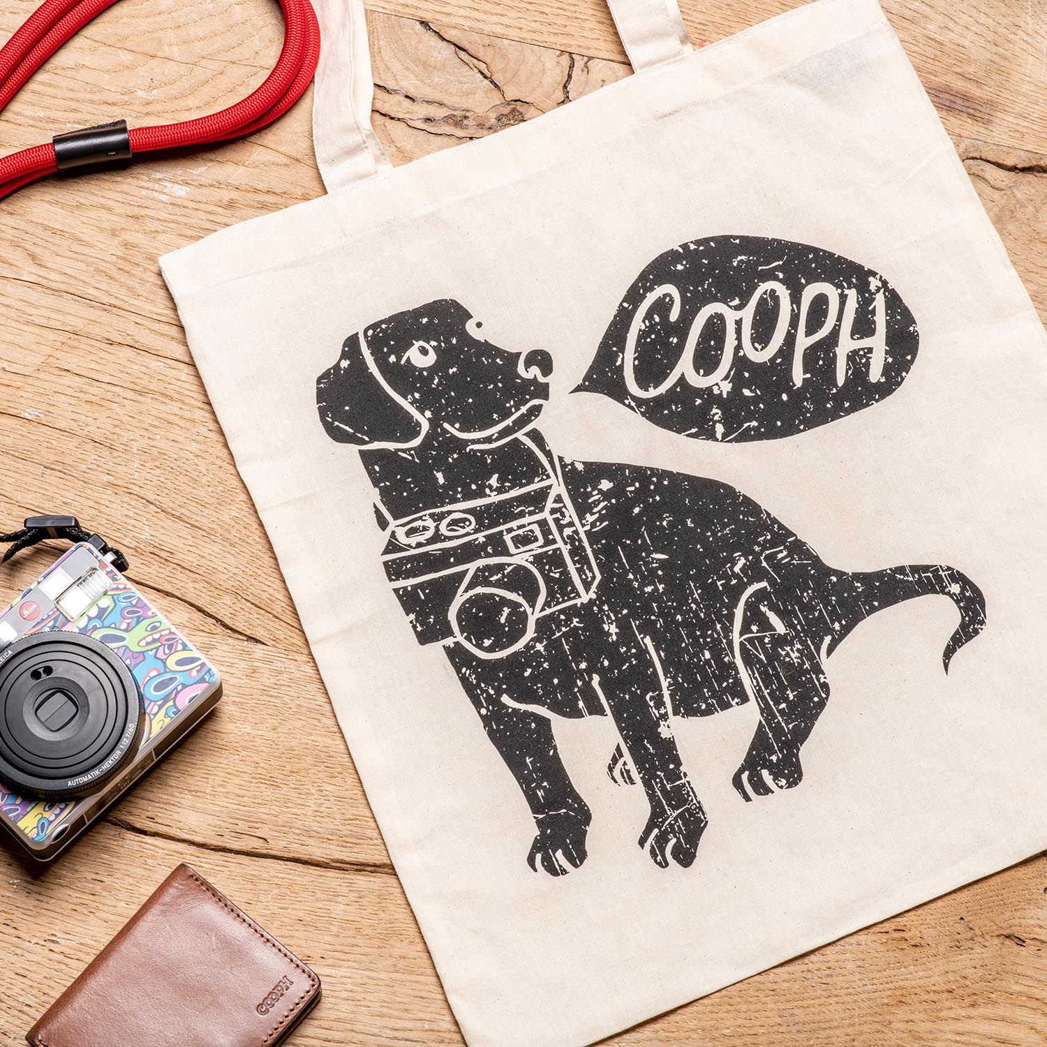 COOPH Camdog Canvas Bag Stofftasche Baumwolle Natur