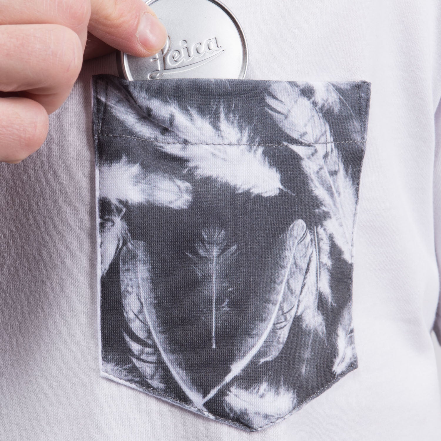 COOPH CYANOTYPE Pocket T-Shirt Herren Mikrofaser-Tasche