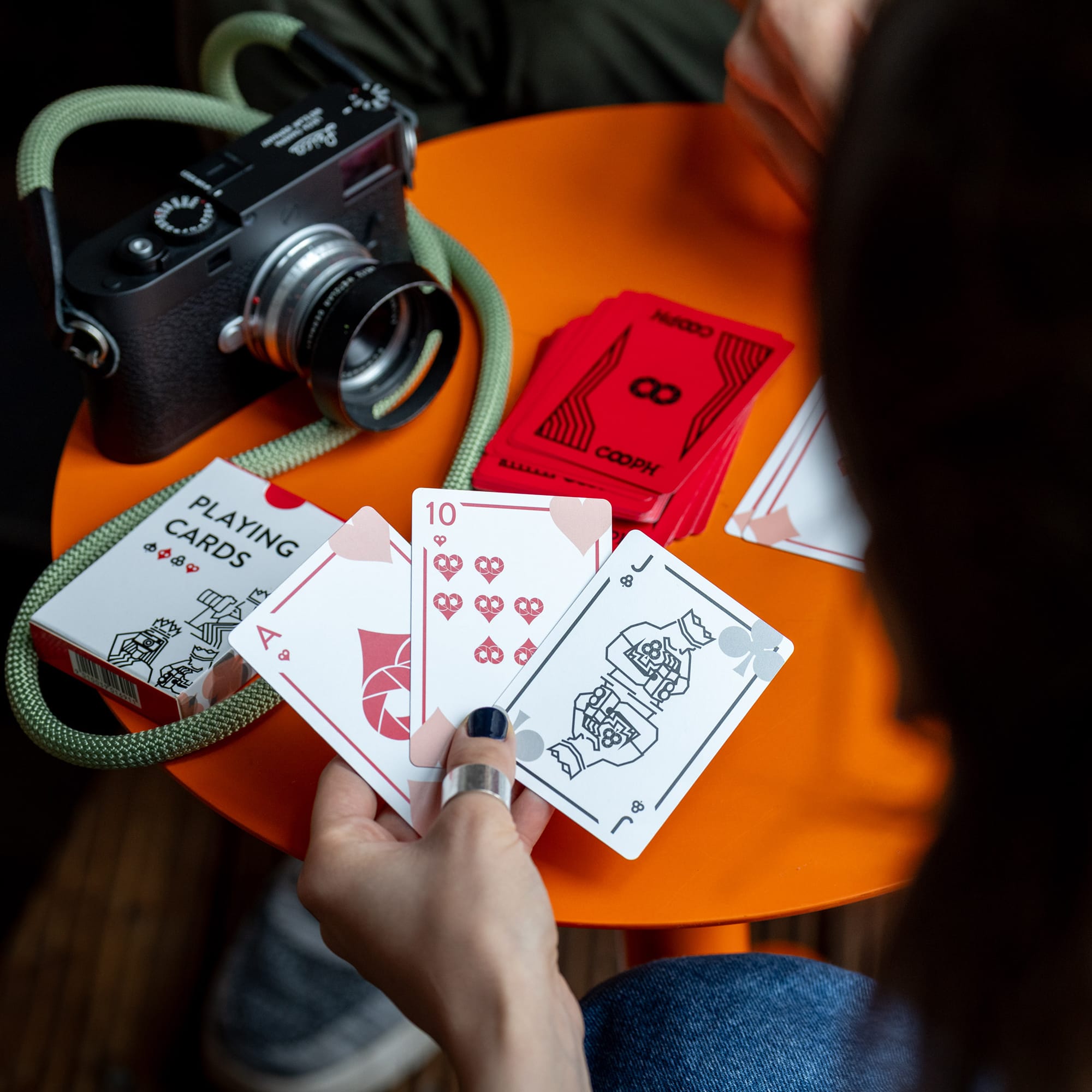 COOPH Art Prints Playing Cards Spielkarten Rot-Weiß