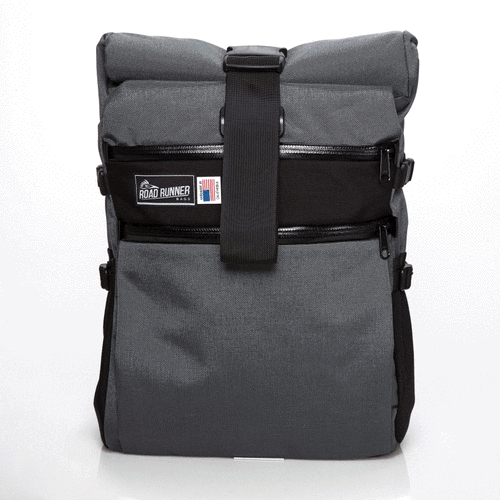 Road Runner Medium Roll Top 22L Rucksack Black Cordura
