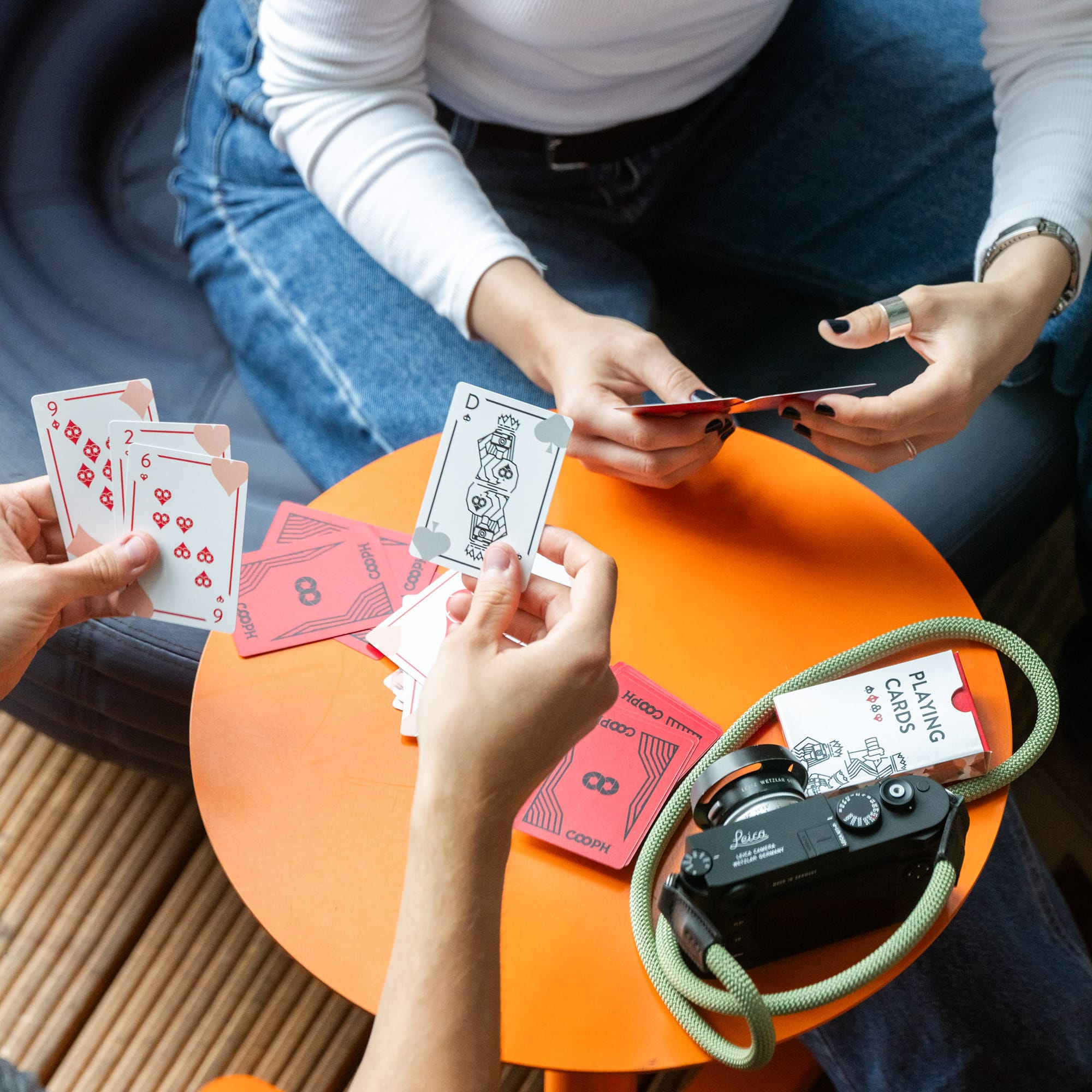 COOPH Art Prints Playing Cards Spielkarten Rot-Weiß