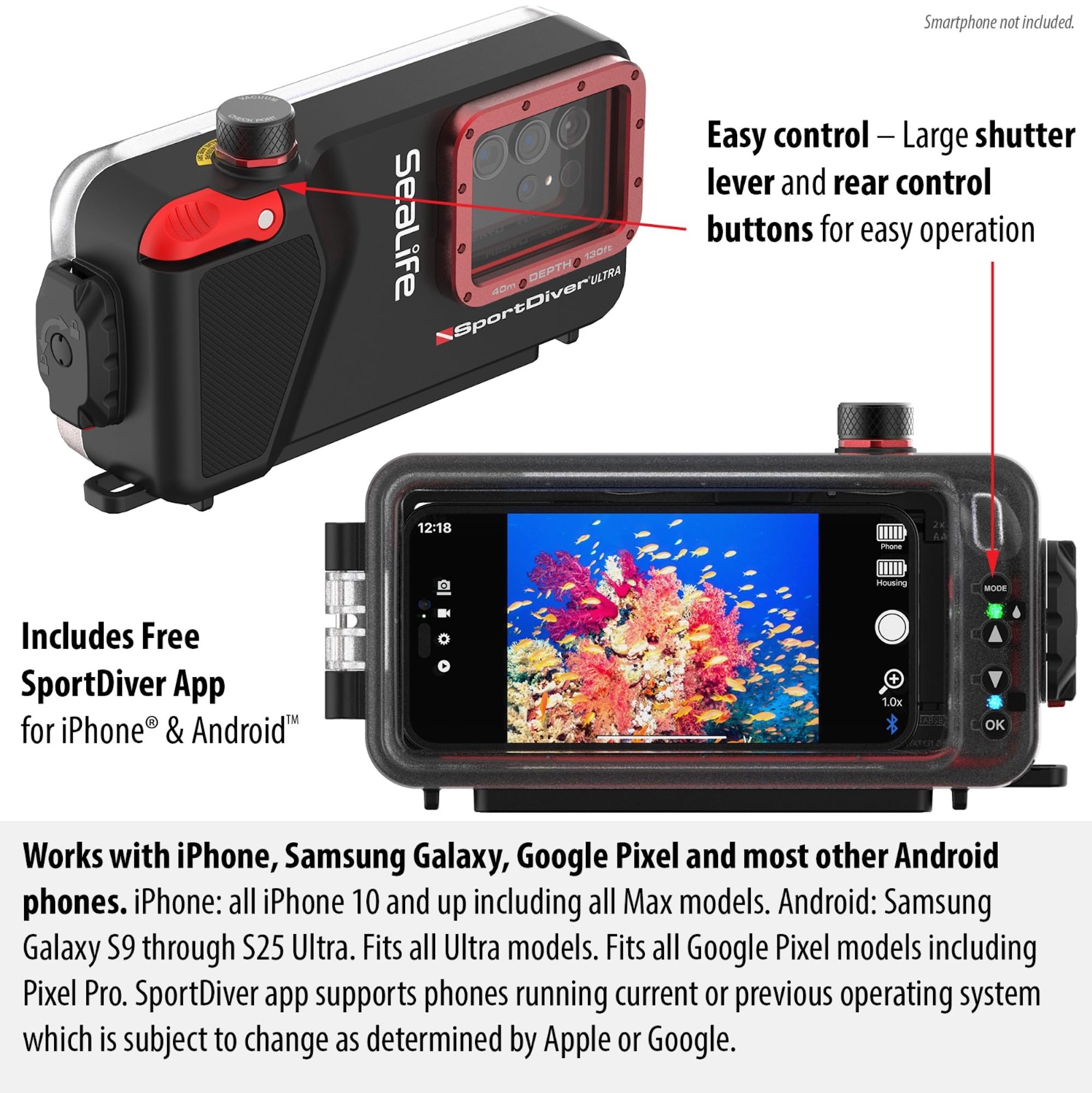 SeaLife SportDiver Ultra Set Sea Dragon 2500 Smartphone
