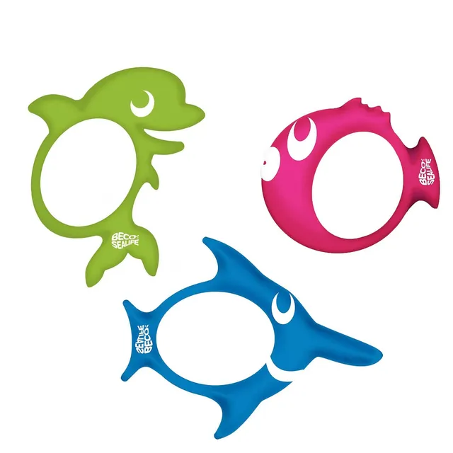BECO Sealife Tauchring 3er Set Pinky Ray Sydney Spiel
