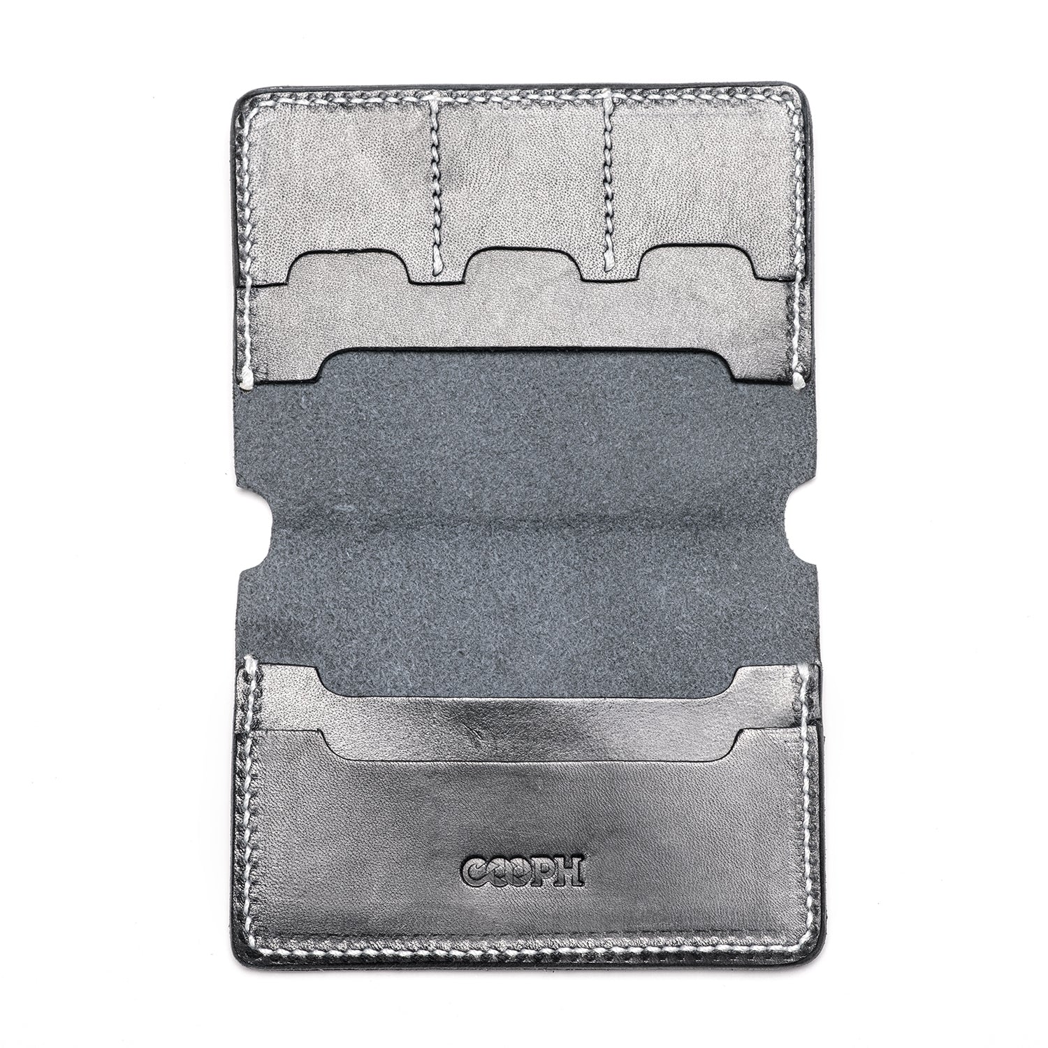 COOPH Leather Card Holder Kartenetui Leder Schwarz SD