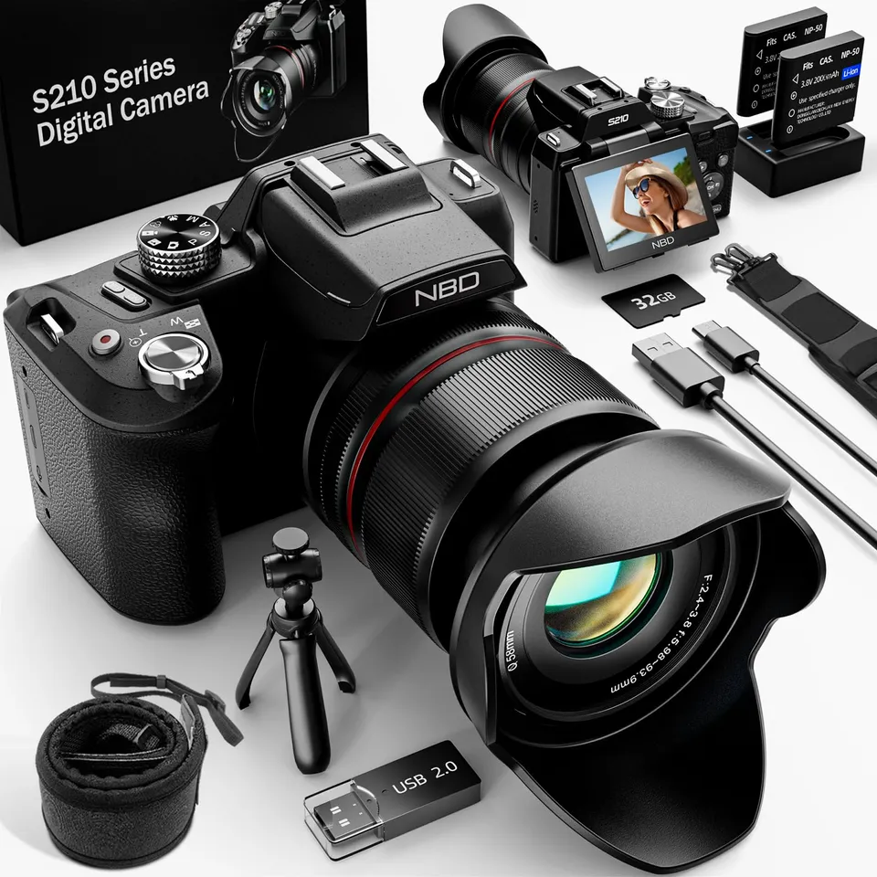 NBD Digital Camera S210F Digitalkamera 8K 64MP Zoom-Set