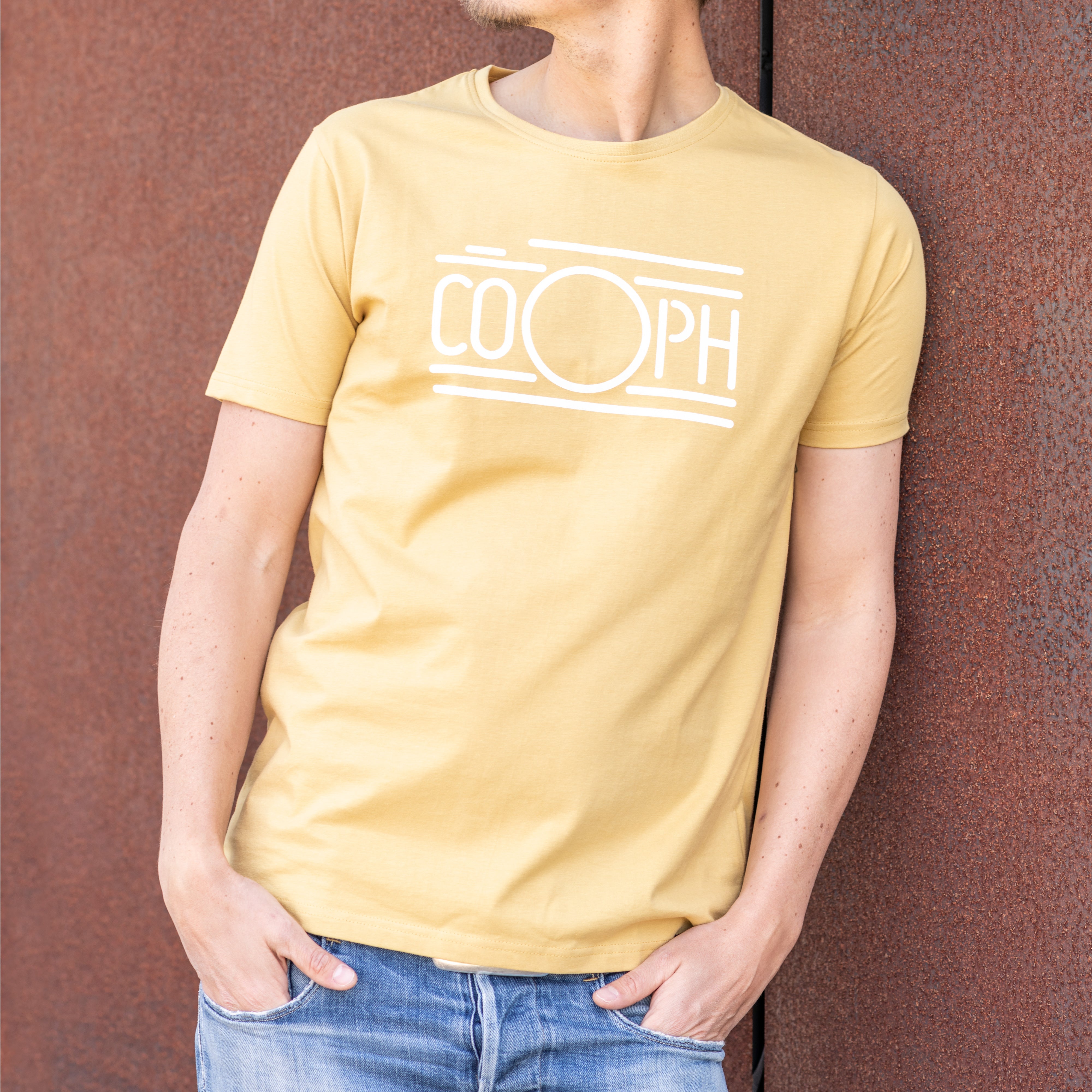 COOPH COOPHCAM T-Shirt Herren gelb Größe M Baumwolle