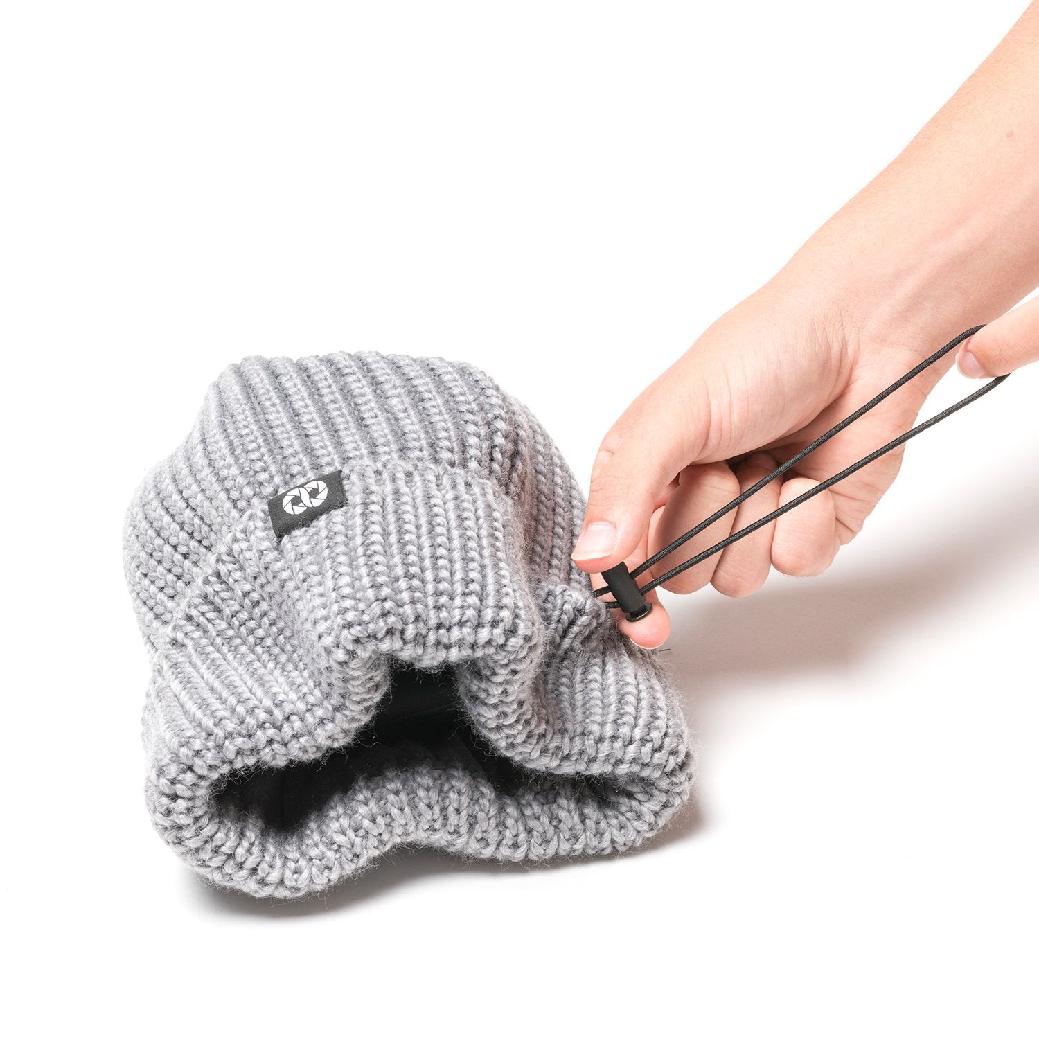 COOPH KNIT Pouch Beanie Strickmütze Kameratasche kurz