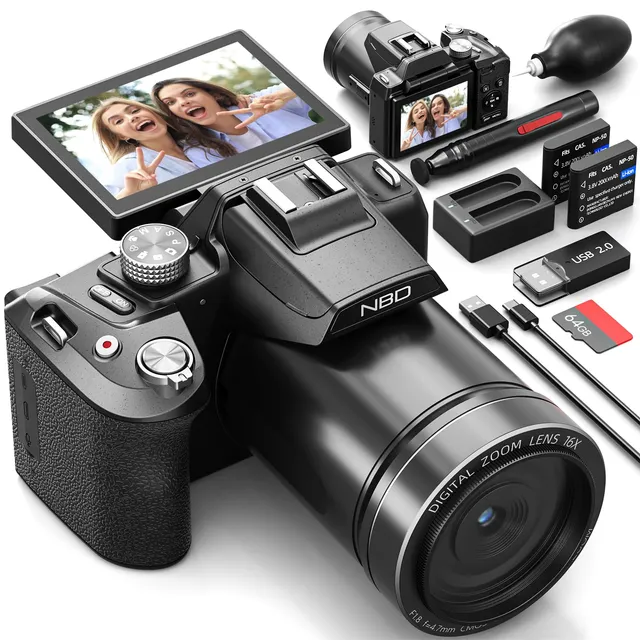 NBD Digital Camera 8K 64MP Digitalkamera mit Klappdisplay