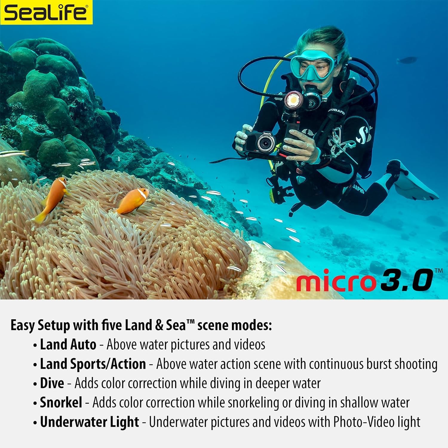 SeaLife Micro 3.0 Pro 2300F Unterwasserkamera SL556 Set