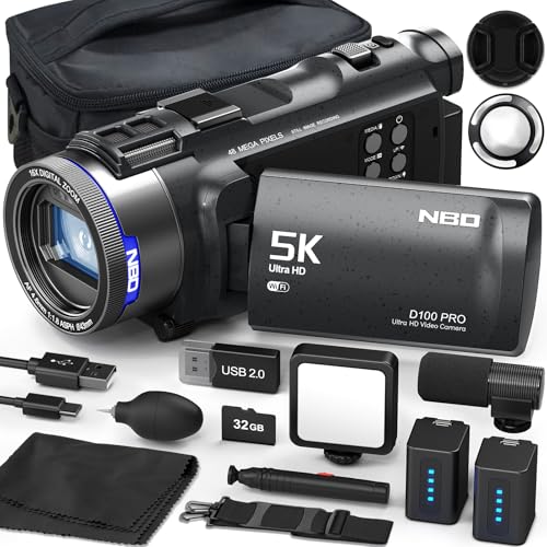 NBD Digital Camera 5K Videokamera Camcorder 48MP Schwarz