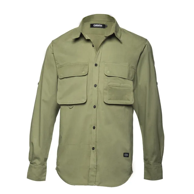 COOPH The Hunter Big Pocket Shirt Herrenhemd mit Taschen