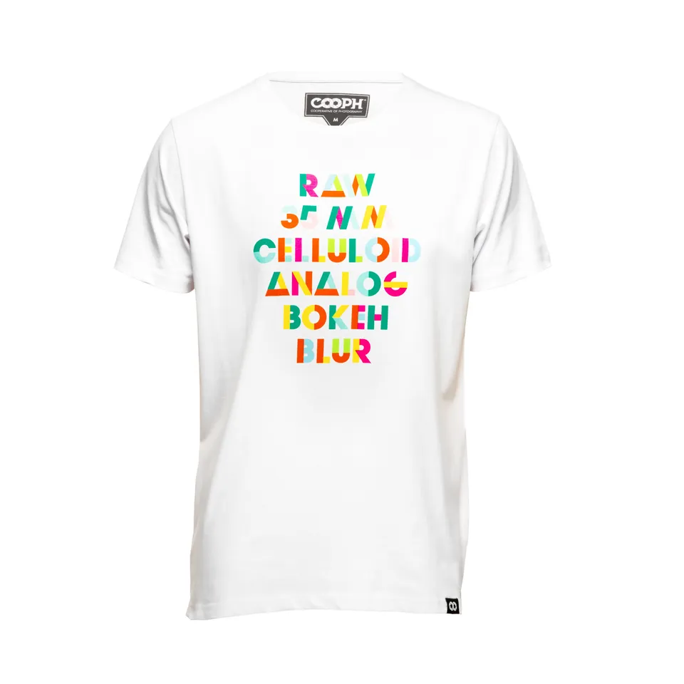 COOPH ANALOG T-Shirt Fotografen gelber Print klassisch