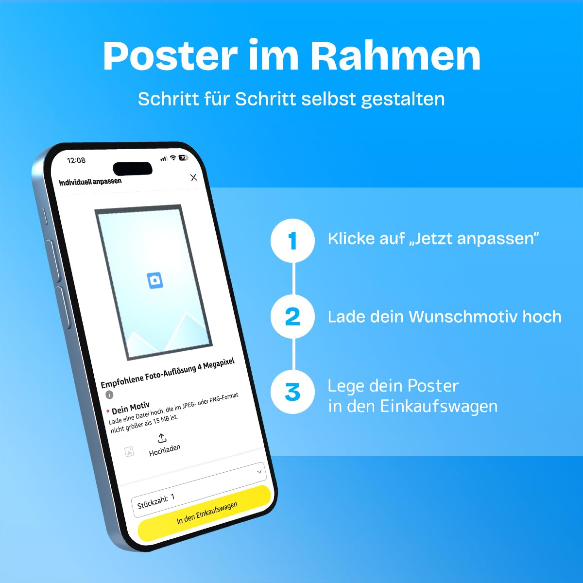Pixum Bild im Rahmen Poster Eiche 30x20 Hochformat
