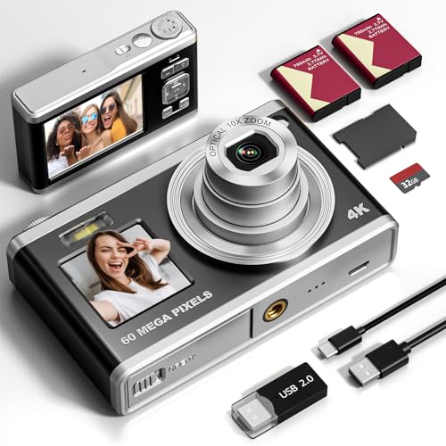NBD Digital Camera 60MP Digitalkamera 4K 32GB Dunkel