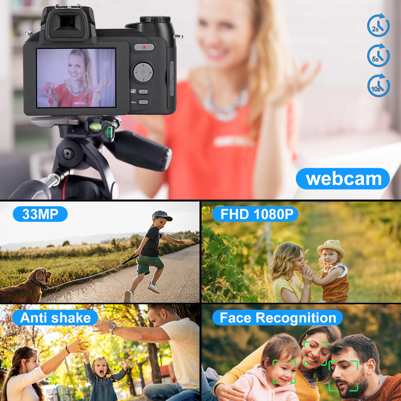 NBD Digitalkamera 33MP 1080p mit 24x Teleobjektiv