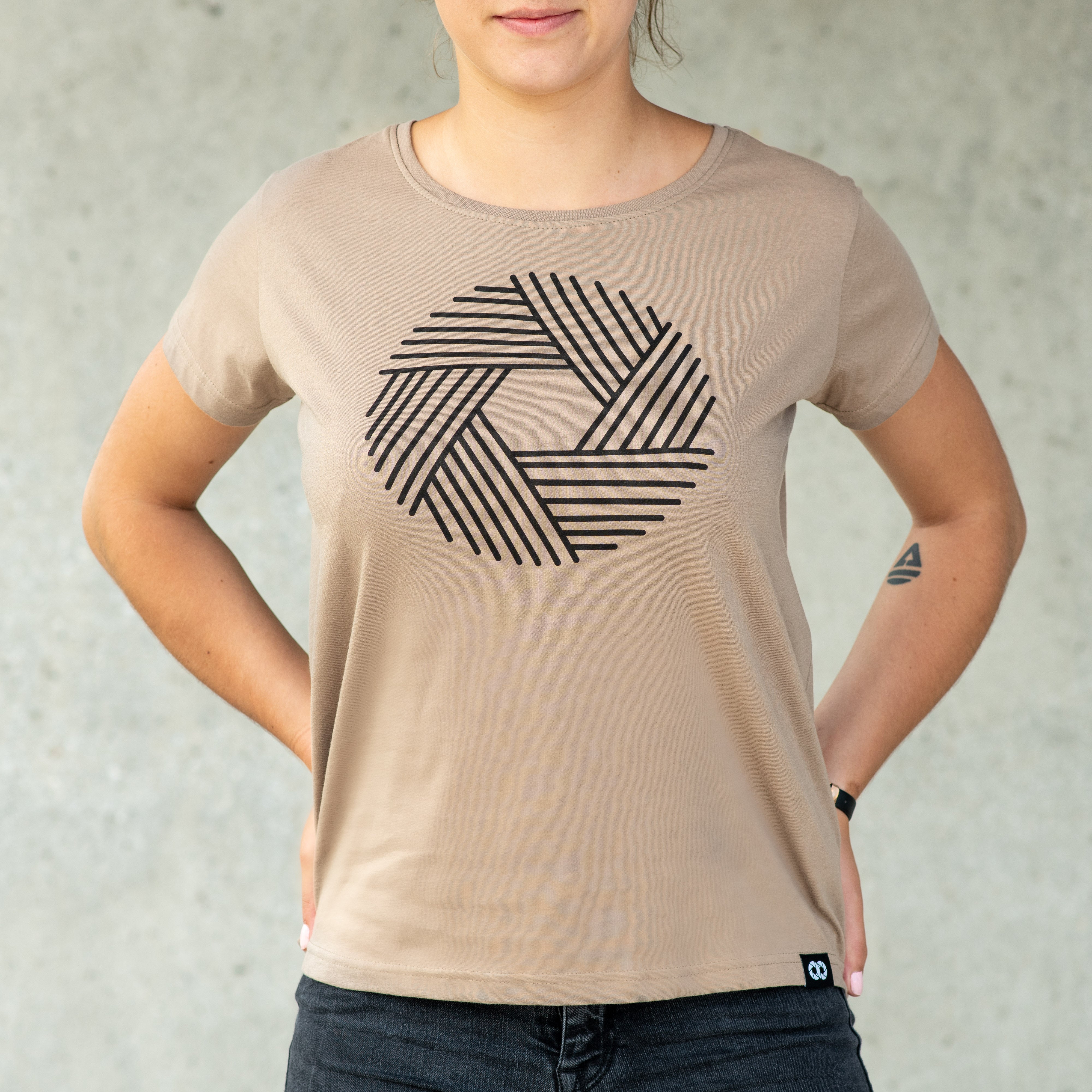 COOPH T-Shirts APERTURE T-Shirt Gelb Gr. M Blenden-Print