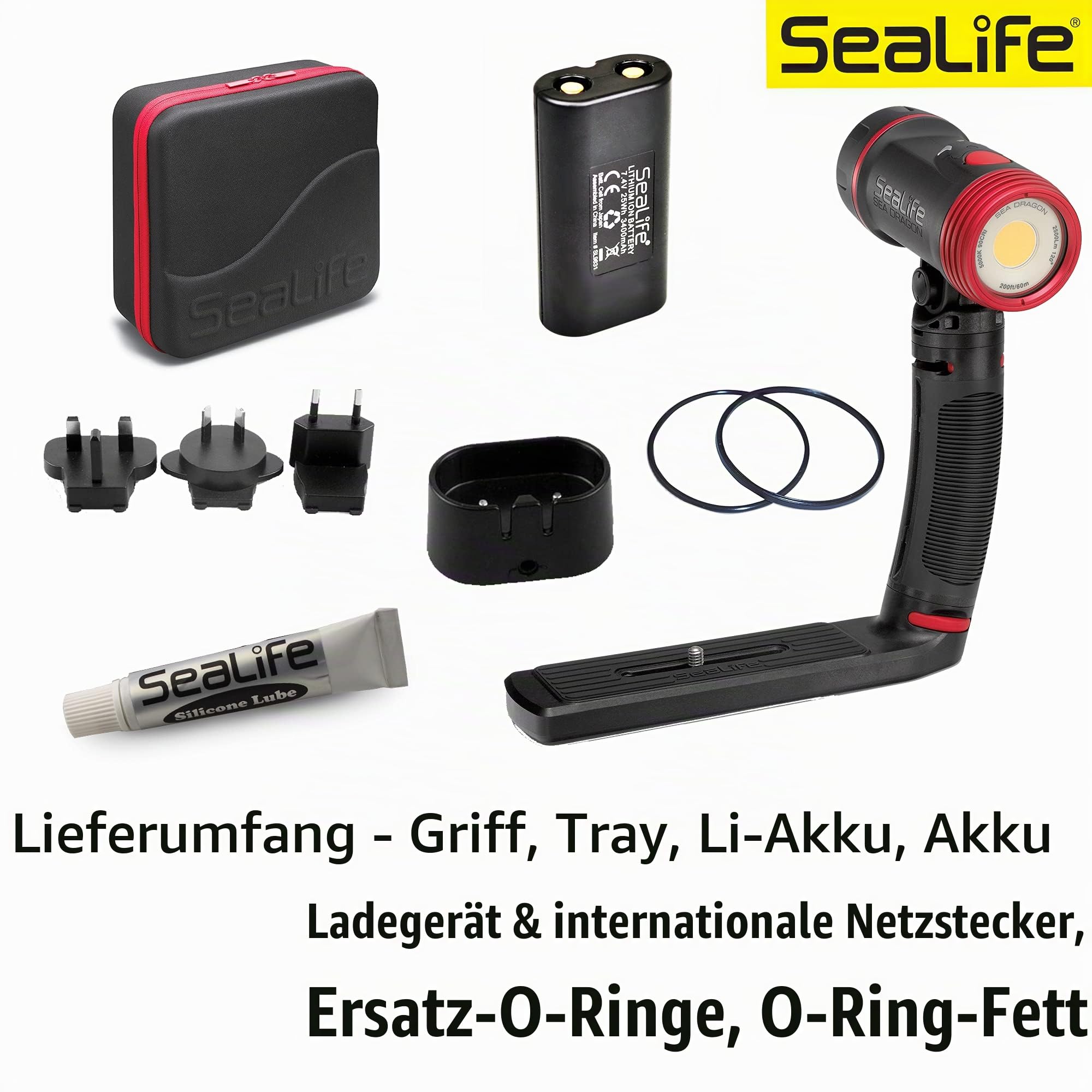 SeaLife Sea Dragon 2500 Tauchlampe SL671 Licht-Kit 60m